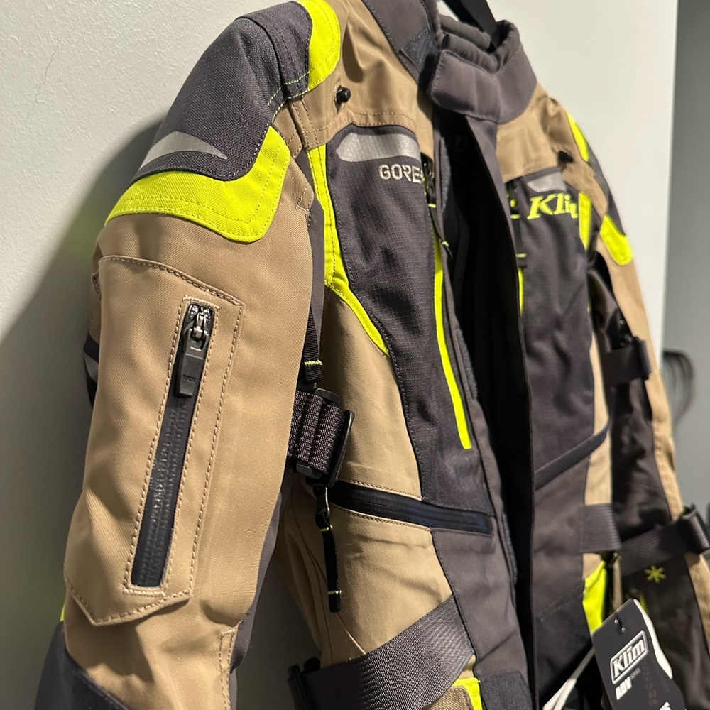 Klim Women’s Artemis Adventure Jacket - Black, Tan & Hi-Vis Yellow - Picture 2 of 9